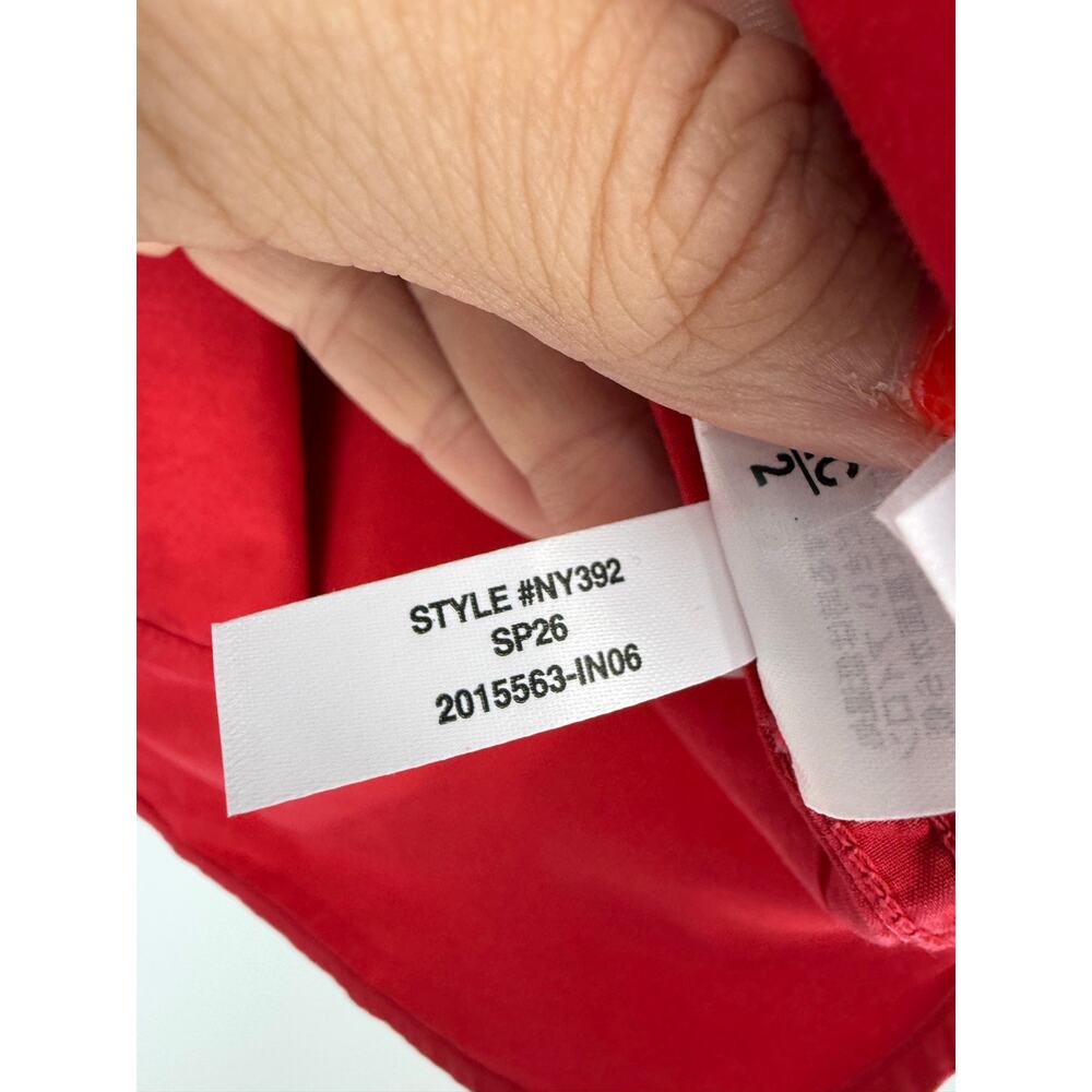 NWT Madewell The Easy Shirt in Poplin Cherry Red Button-Up Oversized Cotton M - Picture 10 of 10